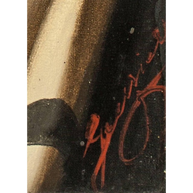Mid 20th Century Unknown, the Cantor, Vintage Judaica European Oil Painting For Sale - Image 5 of 5