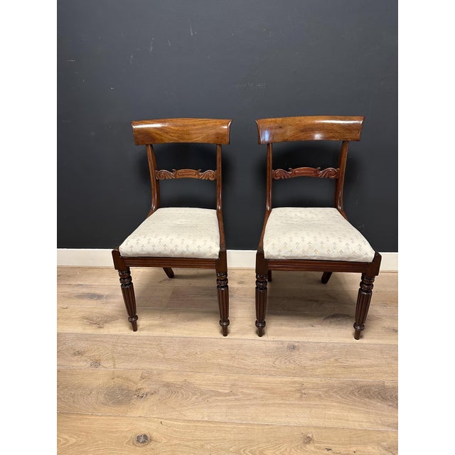 Antique Dining Chairs in Mahogany, Set of 6 For Sale - Image 4 of 12