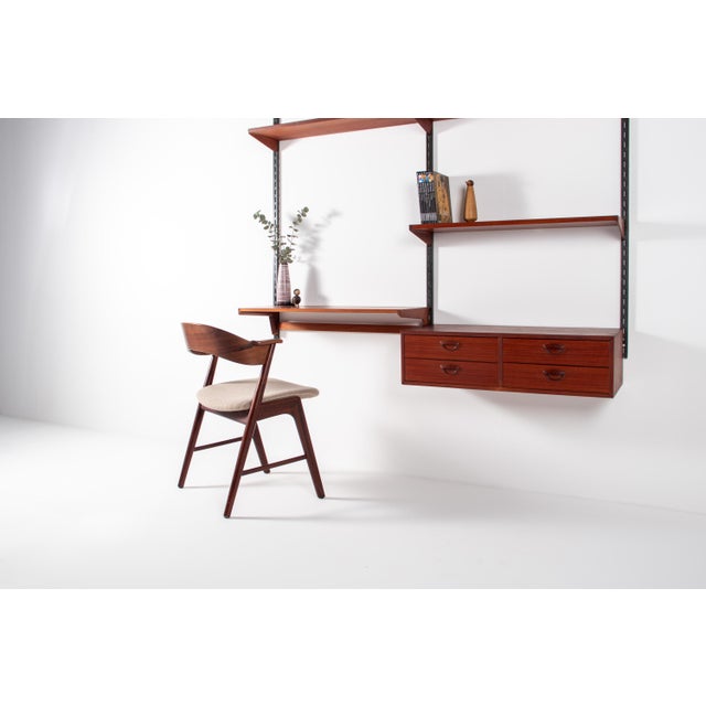 Mid-Century Modern Danish Mid Century Modern Teak Wall Unit, Denmark, 1960s For Sale - Image 3 of 12