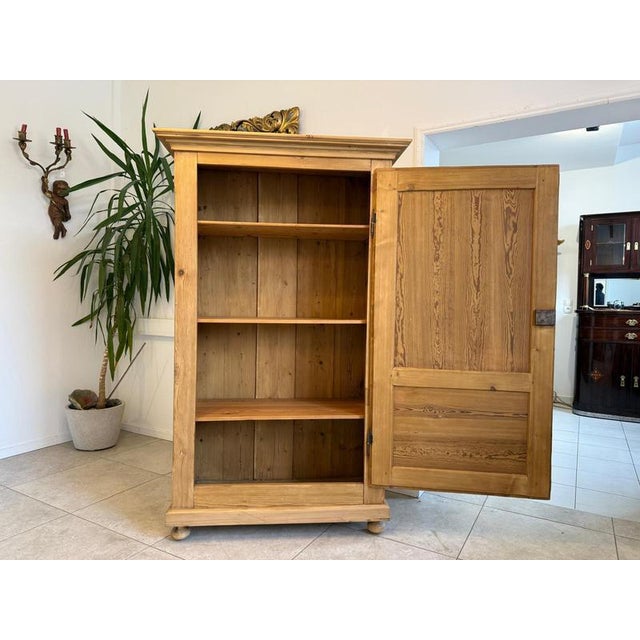 Antique Biedermeier Farmhouse Cabinet in Wood For Sale - Image 9 of 17