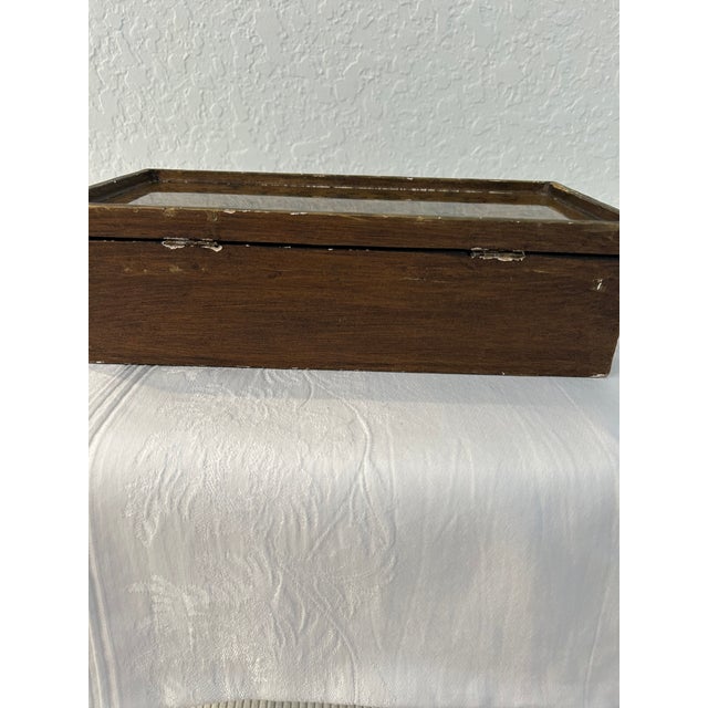 Vintage Robert M. Weiss Reverse Painted Glass & Wood Box For Sale In West Palm - Image 6 of 7