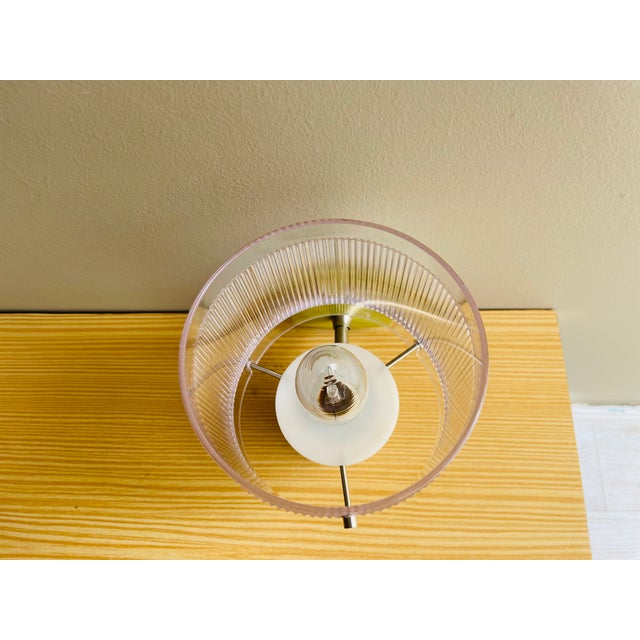 1970s Portuguese Mid-Century Modern Olive Green Acrylic Wall Sconce For Sale - Image 5 of 11