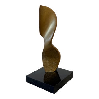 Brazilian Modern Bronze Sculpture on Black Acrylic Base, 1990s For Sale