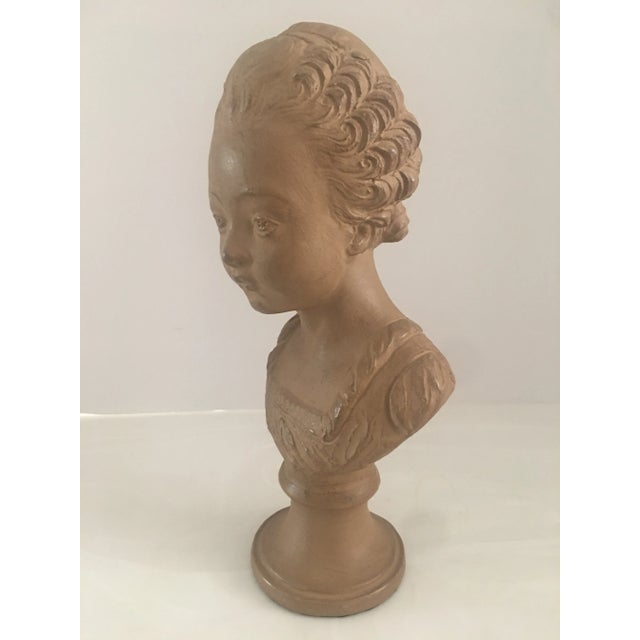Sculpture Materials Vintage Borghese Italian Bust Signed Lebrun For Sale - Image 7 of 10