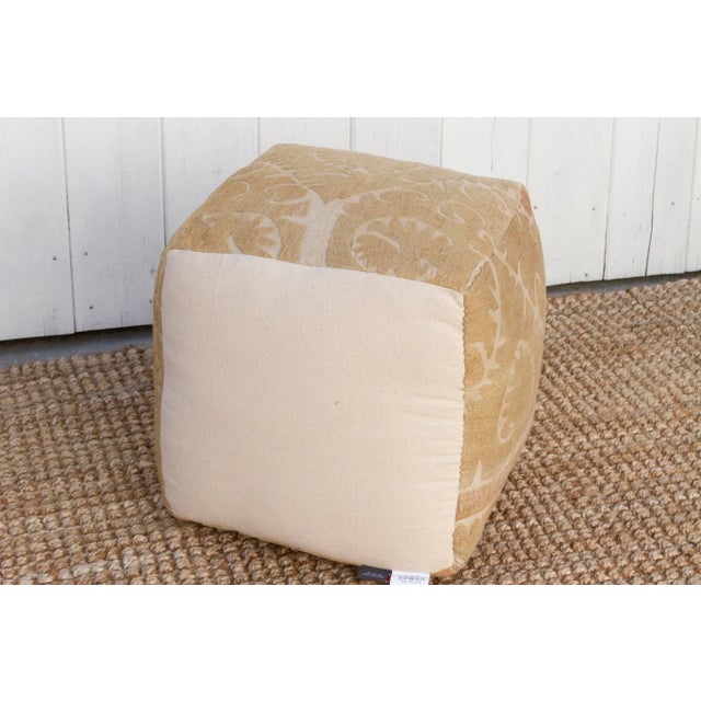 Aalam Antique Suzani Cube Ottoman For Sale In Los Angeles - Image 6 of 7