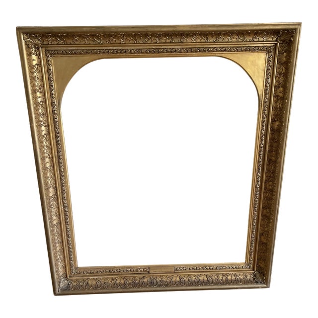 Large Antique Mid 19th Century Gold Gilt Frame For Sale