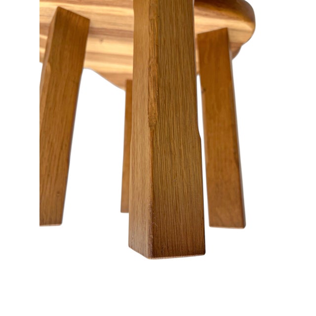 1970s Triangular Oak Nesting Tables by Pierre Chapo, 1970s, Set of 3 For Sale - Image 5 of 10