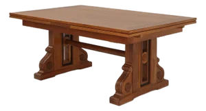 Vintage Art Deco Extendable Dining Table in Full Oak, 1940s