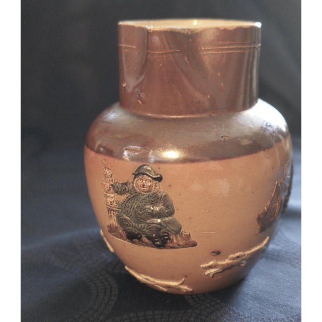 Coloured Stoneware Harvest Jugs from Royal Doulton, 1890s, Set of 3 For Sale - Image 6 of 11