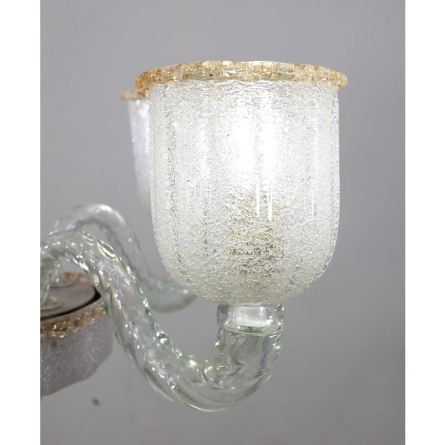 Glass Mid Century Modern Murano Glass Fixture For Sale - Image 7 of 11