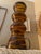 Brown Sculptural Organic Modern Table Lamp With Wavy Stripes – Brown & Ochre – 2007 For Sale - Image 8 of 10