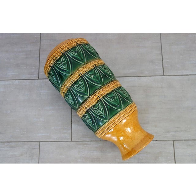Mid-Century Modern Large Ceramic Floor Vase, West Germany, 1960s For Sale - Image 3 of 9