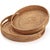 Rustic Round Rattan Serving Tray With Handles Small For Sale - Image 3 of 6