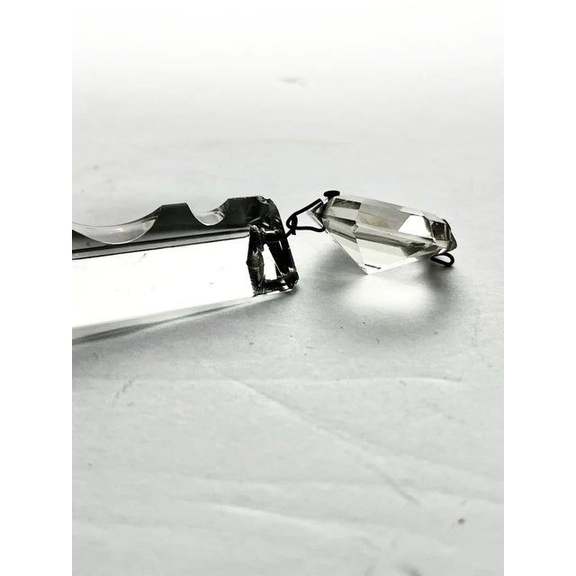 Antique Pair White Satin & Gold Gilded Bohemian Candle or Vase Lusters For Sale - Image 13 of 13