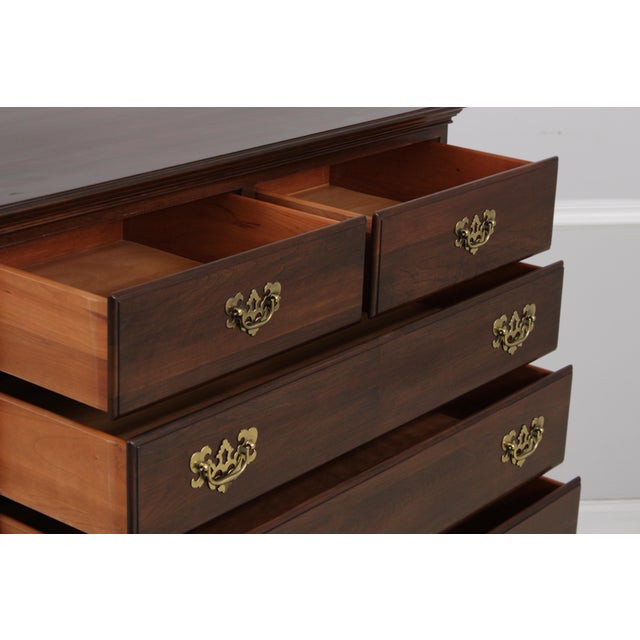 Ethan Allen Cherry 7 Drawer Tall Dresser Chest on Chest For Sale In Philadelphia - Image 6 of 14