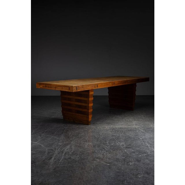 Architectural Dining Table by Plinio Marconi Dott. Prof. Arch. Plinio Marconi (1893-1974) period: 1950s origin: Italy...