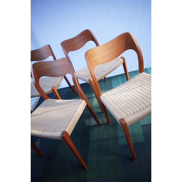 Danish Teak Chairs Model 71 by Niels O. Møller, 1960s, Set of 4 For Sale - Image 12 of 18