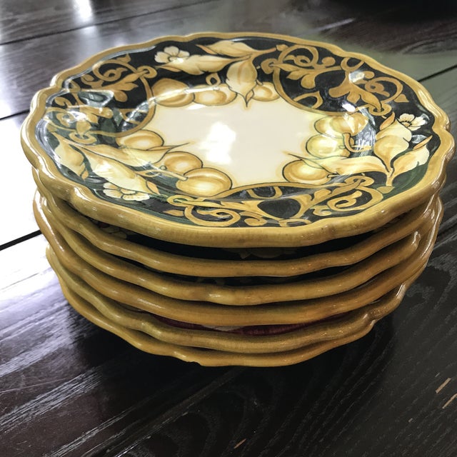 Handpainted Italian Versace Dessert Plates Set of 6 Chairish