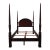 1980s Bombay Poster Mahogany Designer Queen Size Bed For Sale