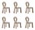 Mary Dining Chairs by Ottiu, Set of 6 For Sale