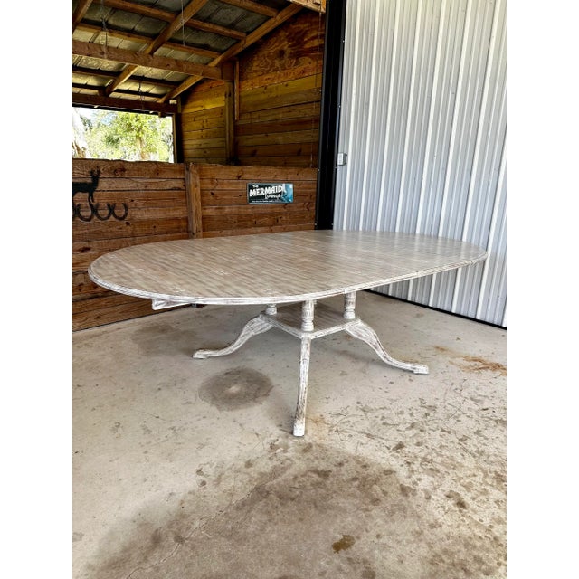 Modern History Home Custom Round to Oval Extension Dining Table For Sale - Image 9 of 11