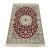 Fine Nain Rug 3’4” X 4’10” Red Wool/Silk Wool Traditional Hand-Knotted Carpet For Sale