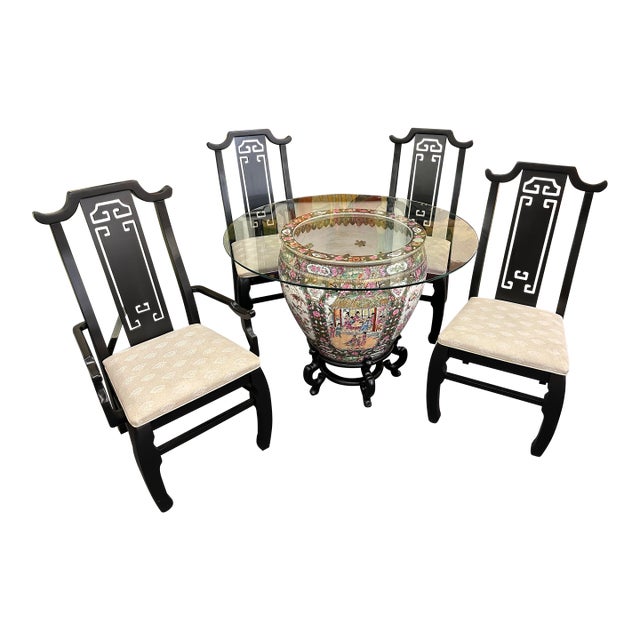 Vintage Chinoiserie Fishbowl Dining Set For Sale