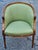 Late 20th Century Italian Regency Style Walnut and Upholstered Barrel Back Chair For Sale - Image 9 of 9
