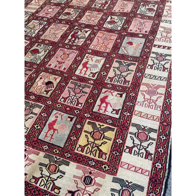 Silk Verneh Soumak Embroidered Flat Rug For Sale - Image 18 of 18