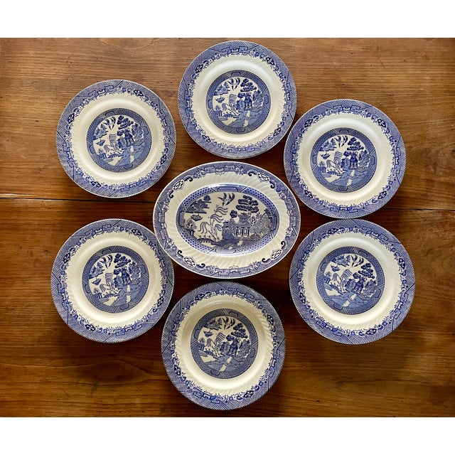 English Earthenware Dinner Service by Willow Barratts of Staffordshire, 1970, Set of 7 For Sale - Image 6 of 6