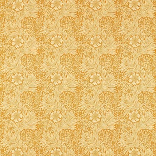 Morris & Co Marigold Fabric in Cream/Orange - a Sample For Sale