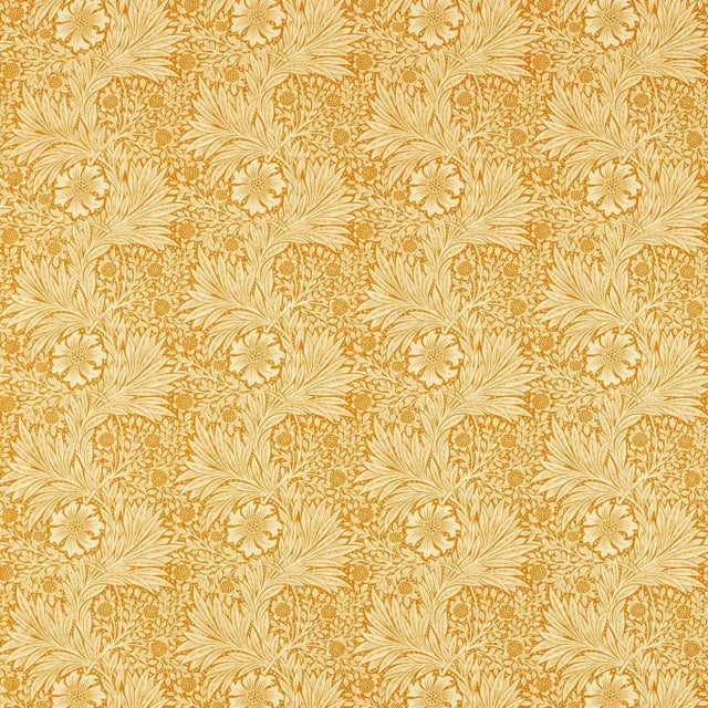 Morris & Co Marigold Fabric in Cream/Orange - a Sample For Sale