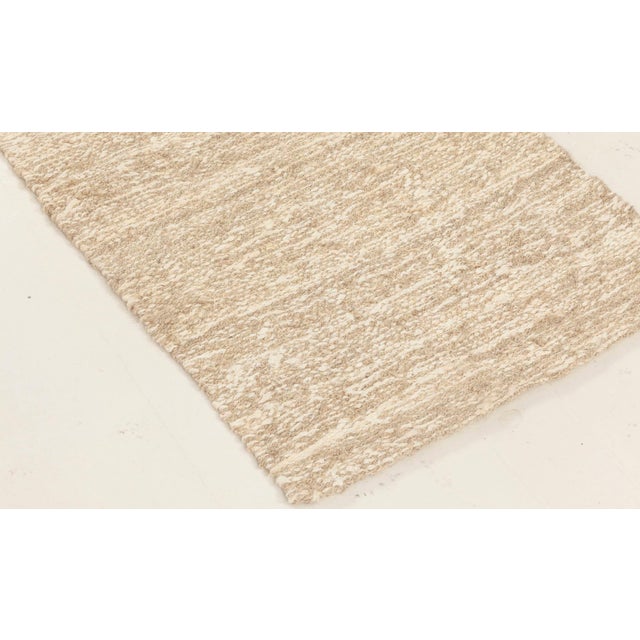 Textile Modern Flat-Weave Beige Hemp and Wool Runner by Doris Leslie Blau For Sale - Image 7 of 7