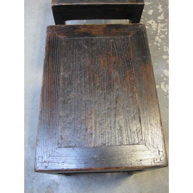 Pair of 19th Century Black Lacquered Side Tables For Sale In Greensboro - Image 6 of 8