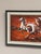 Original Scandinavian Oil on Canvas – Unknown Artist – “Trio häst” – Vintage & Framed – 84 × 45 cm (33.1" × 17.7") A...