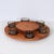 Lazy Susan with 6 bowls from Denmark (1960s). This large teak snack tray rotates smoothly, while the center section...