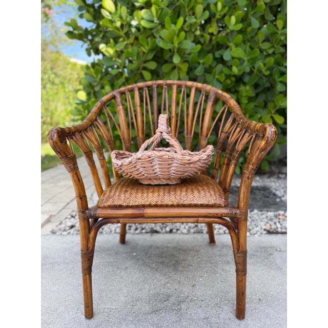 Off-white Vintage 15” Italian Handcrafted Ceramic Basket Centerpiece For Sale - Image 8 of 12