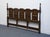 Mediterranean Century Furniture Solid Oak Spanish Mediterranean King Size Headboard For Sale - Image 3 of 5