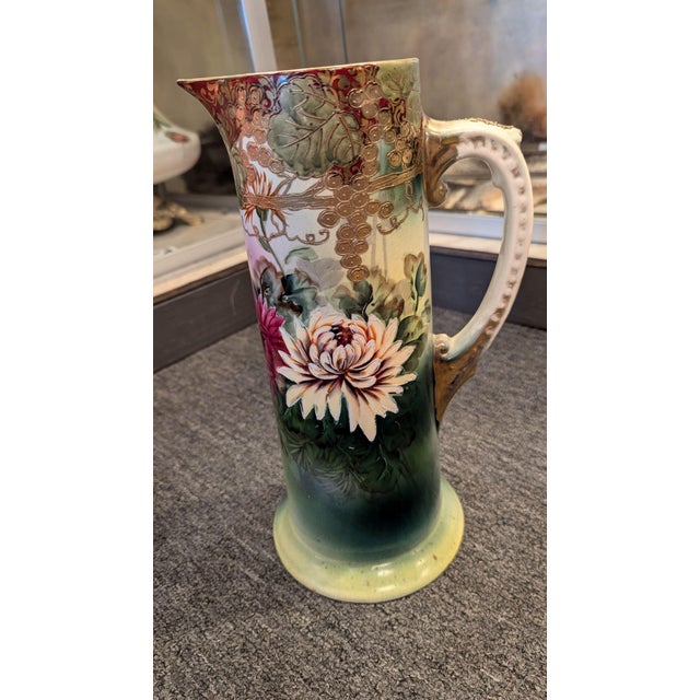 1900s Nippon Chrysanthemum Tankard For Sale - Image 9 of 9