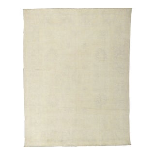 2010s Neutral Muted Oushak Rug, 07'01 X 09'02 For Sale