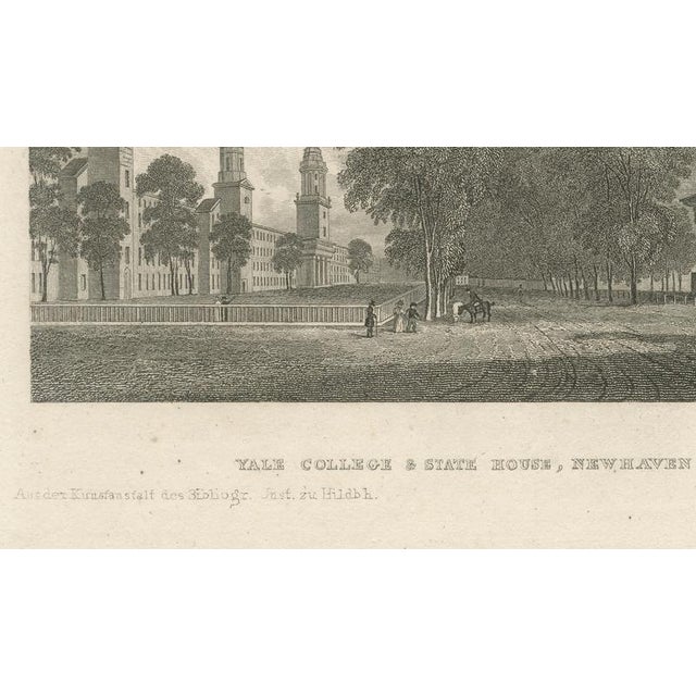 Paper Joseph Meyer and Hermann Meyer, Yale College and State House New Haven Connecticut, 1850, Engraving For Sale - Image 7 of 10