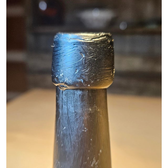 Black Rare Antique Black Glass Bottle For Sale - Image 8 of 10