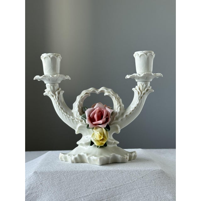 Rococo Porcelain Candleholder by Karl Ens, 1920s For Sale - Image 3 of 8