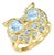 Nina Zhou Fantasy Aquamarine Diamond Owl Ring in 14k Gold - Ring Size 6 For Sale