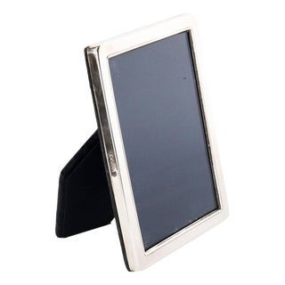Vintage Sterling Silver Portrait Photo Frame attributed to Carrs, 2000s For Sale