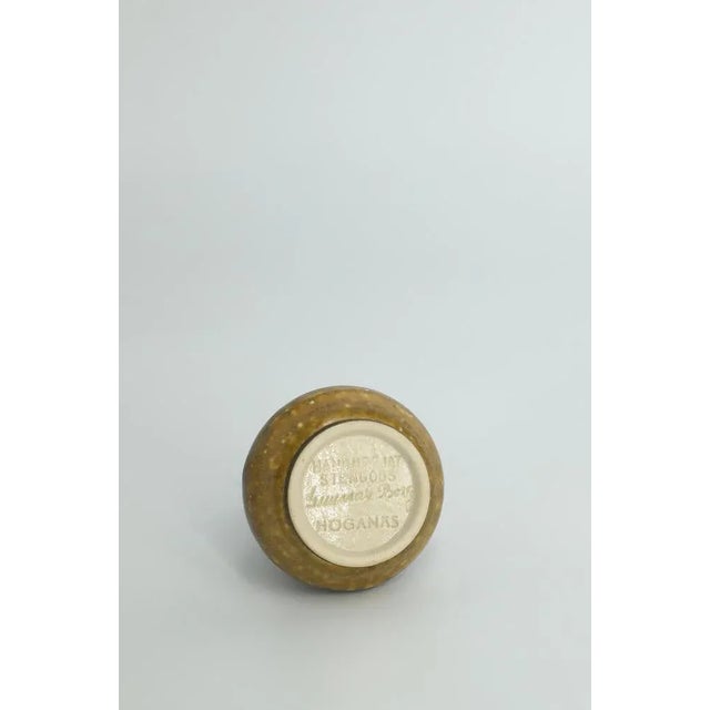 Small Mid-Century Scandinavian Modern Collectible Brown Stoneware Vases by Gunnar Borg for Höganäs Ceramics, 1960s, Set of 4 For Sale - Image 4 of 8