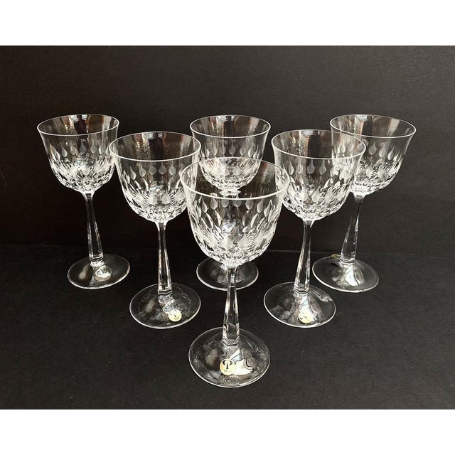 Vintage Crystal Wine Champagne Glasses from Peill Glasses, Germany, Set of 6 For Sale - Image 6 of 6