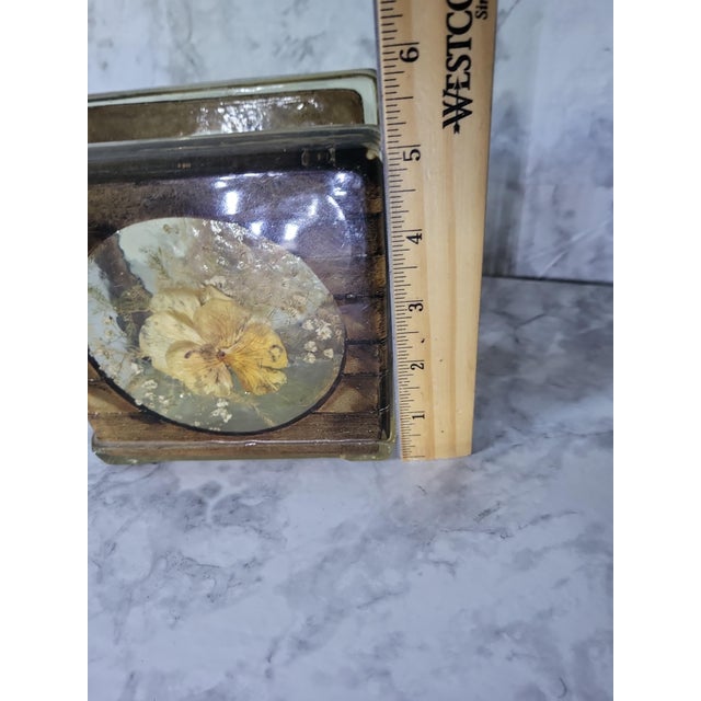 Plastic 1960 Lucite Botanical Napkin/Letter Holder For Sale - Image 7 of 7