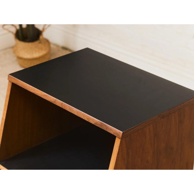 Wood Mid 20th Century Restored Pair of Nightstands, Pair For Sale - Image 7 of 10
