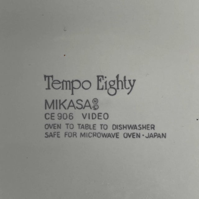 Vintage 1980's Mikasa Tempo Eighty Video Color Block Square Dinner Plates- Set of 4 For Sale - Image 12 of 12